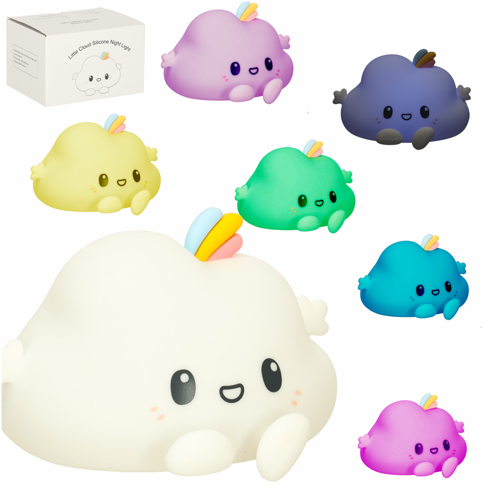 Silikónové nočné svetlo RGB cloud