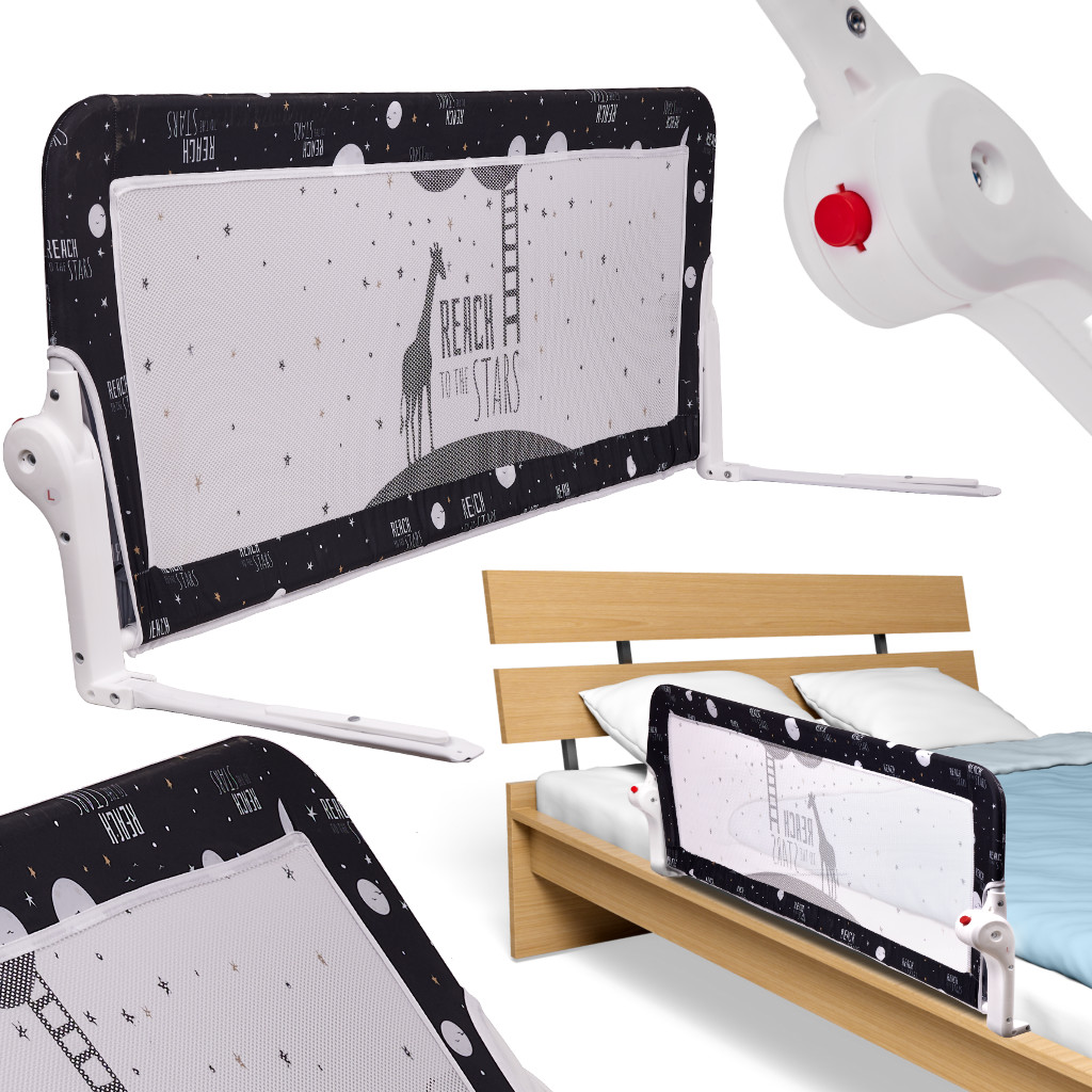 Bezpečnostná bránka zábrana postele 120cm čierna