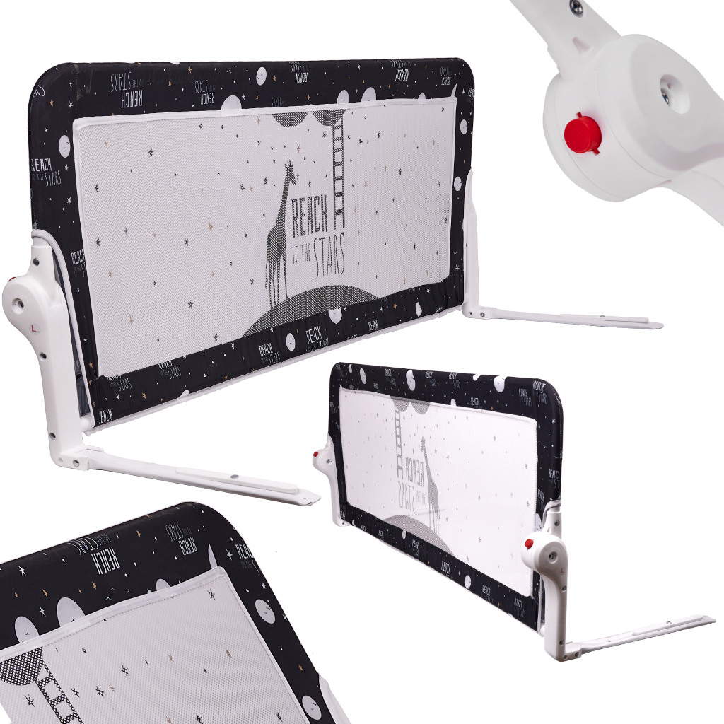 Bezpečnostná bránka zábrana postele 150cm čierna