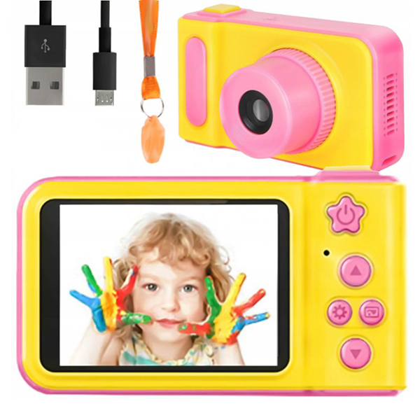 Detský mini fotoaparát s kamerou na SD kartu Farba: ružová