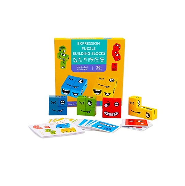Puzzle stavebné kocky Expression