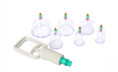 Plastové vákuové masážne banky s pumpičkou 6ks