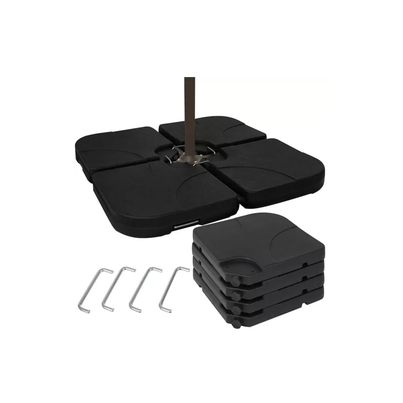 Pevná základňa dáždnika / slnečník čierna