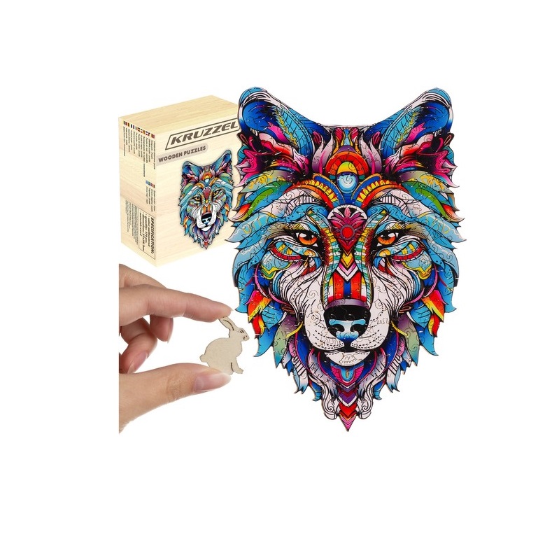 Dřevěné puzzle Vlk 170 dílků Kruzzel