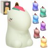 Lampka nocna dla dzieci silikonowa dotykowa miekka LED biala RGB jednorozec 165493