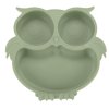 Naczynia silikonowe dla dzieci zestaw 8 elementow sowa militarny zielony 159740