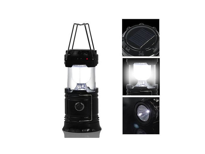 Collapsible 6 LED Solar Outdoor Rechargeable Camping Lantern