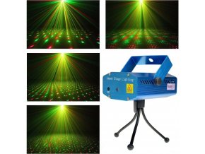 1786 disco laser mini laserovy projektor svetlo zeleny cerveny