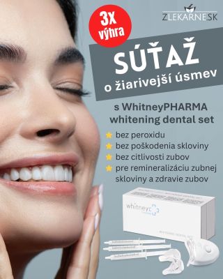✨ Súťaž o žiarivejší úsmev s WhitneyPHARMA whitening dental set, a to už za 6 dní!✨ Kombinácia účinných látok a ich...