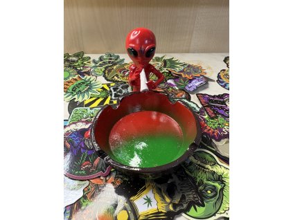 Popelník mimozemšťan červený