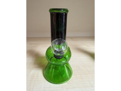 14cmMINI BONG WITH HEMP LEAF GREEN 14CM