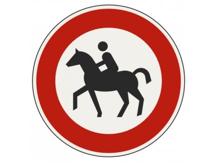 Zákaz vjazdu pre jazdcov na zvieratách