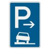 Parkovanie na chodníku - pozdĺžne čiastočne