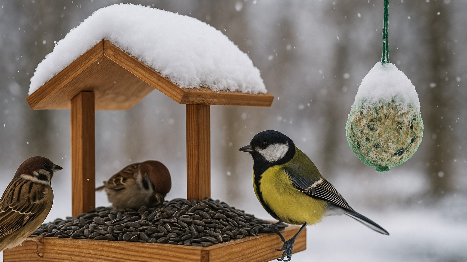 Jak přikrmovat ptáky v zimě