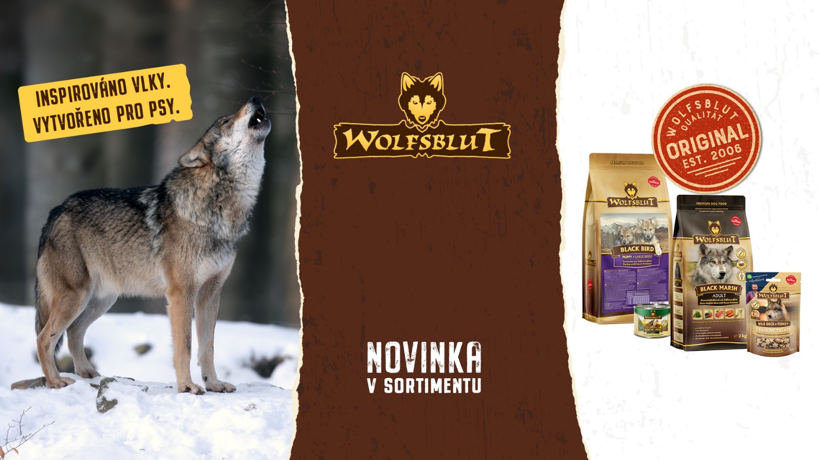 Wolfsblut výživa pro psy inspirovaná vlky