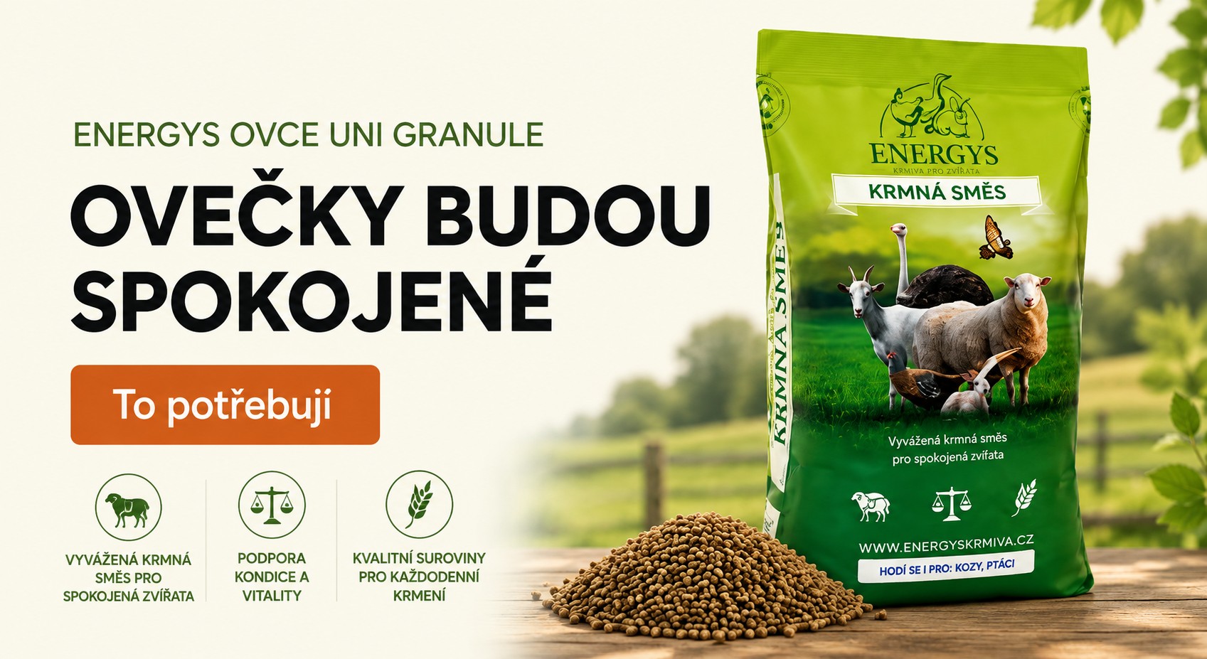 Energys Ovce Uni granule 25 kg