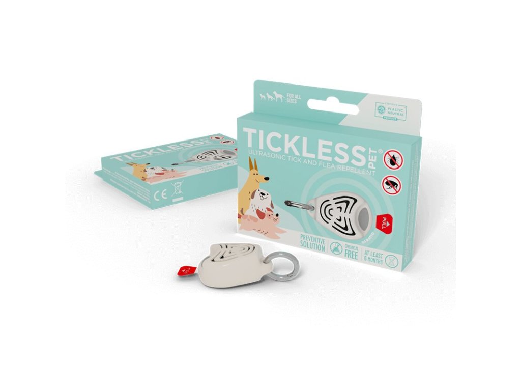 TICKLESS® PET Ultrazvukový odpuzovač proti klíšťatům pro psy béžový