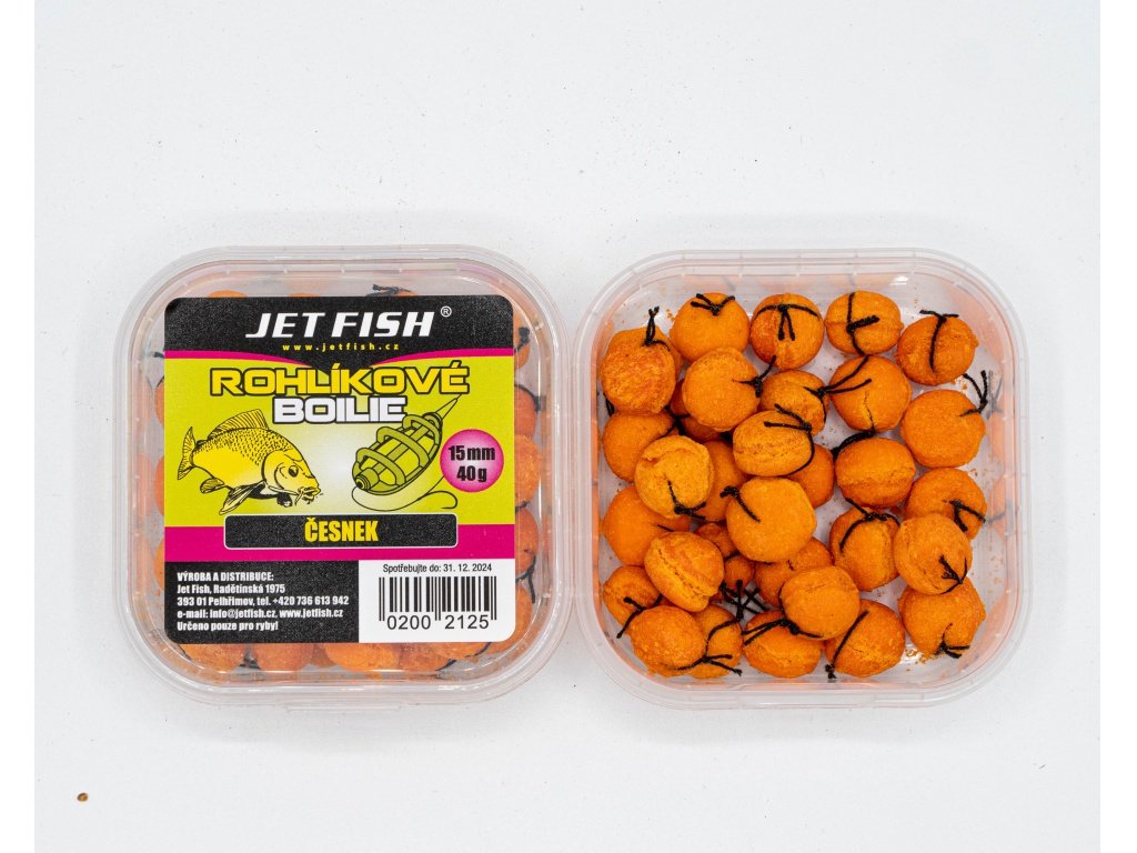 Jet Fish Rohlíkové boilie ČESNEK 40g