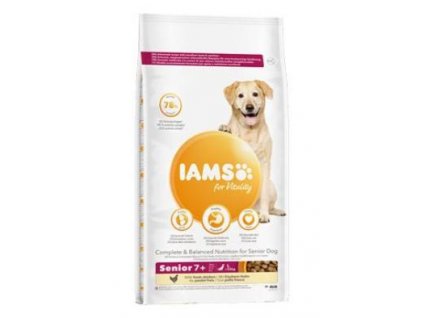 Iams Dog Senior Large Chicken 12kg granule krmivo pro starší psy