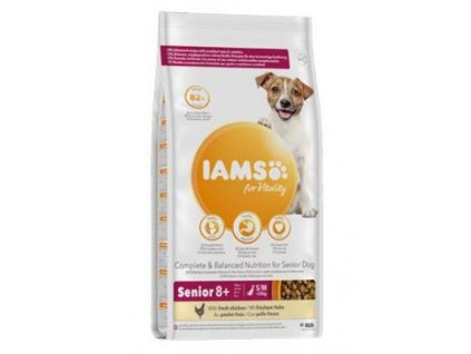Iams Dog Senior Small Medium Chicken 12kg krmivo granule pro starší psy malých a středních plemen