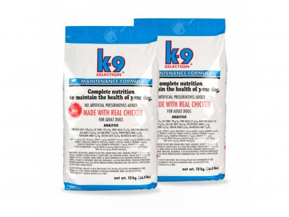 K-9 Selection Maintenance Formula 2 x 12 kg krmivo granule pro dospělé psy středních plemen
