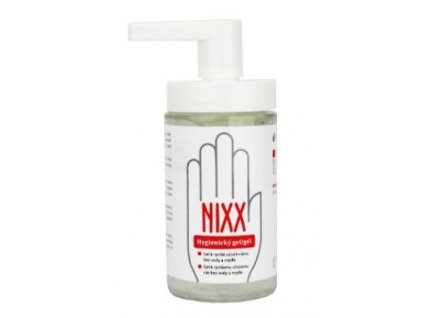 NIXX hygienický gel na ruce s dávkovač, ike sklo 200ml