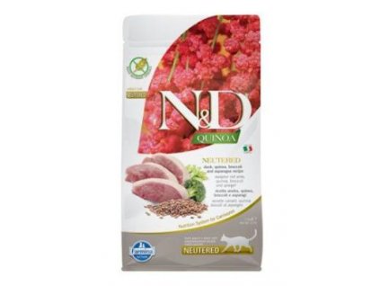 N&D Quinoa CAT Neutered Duck &Broccoli&Asparagus 1,5kg