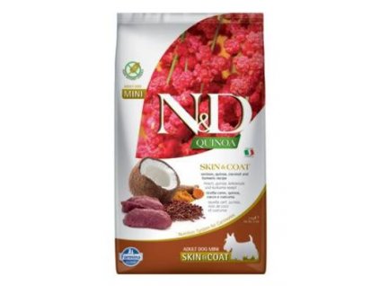 N&D Quinoa DOG Skin&Coat Venison Mini 2,5kg krmivo pro dospělé psy malých plemen