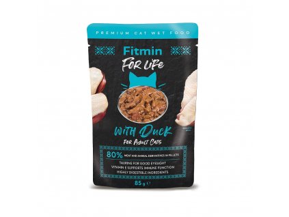 Fitmin For Life Kachní kapsička pro kočky 85 g