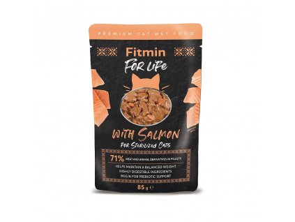 Fitmin For Life Lososová kapsička pro kastrované kočky 85 g