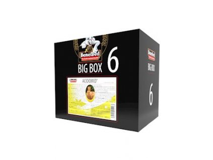 Acidomid K králíci BigBox 6l Přípravek s preventivními účinky proti množení bakteríí, plísní a kokcidií.