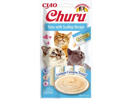 Churu Cat Tuna with Scallop 4x14g