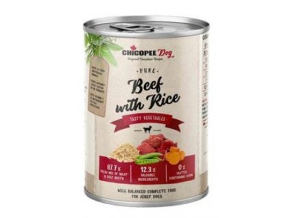 Chicopee Dog konz. Pure Beef with Rice 400g