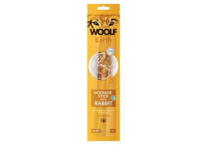 WOOLF pochoutka Earth NOOHIDE XL Stick with Rabbit 85g