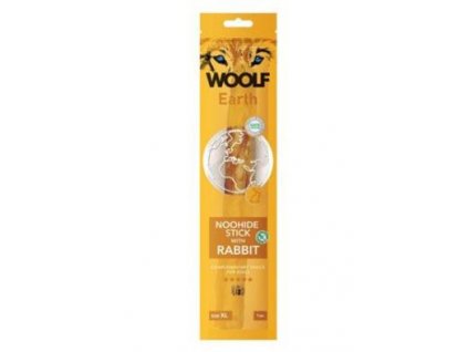 WOOLF pochoutka Earth NOOHIDE XL Stick with Rabbit 85g