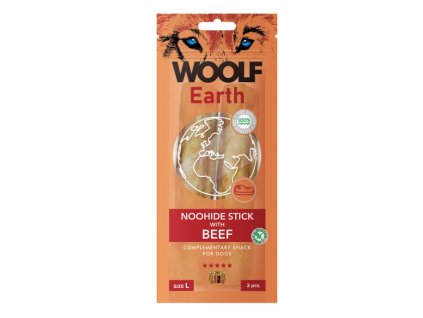 WOOLF Earth poch. NooHide L Sticks with Beef 85g