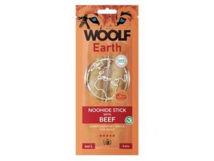 WOOLF pochoutka Earth NOOHIDE L Sticks with Beef 85g