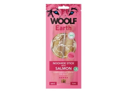 WOOLF pochoutka Earth NOOHIDE L Sticks with Salmon 85g