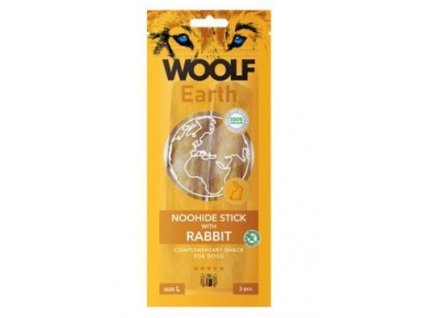 WOOLF pochoutka Earth NOOHIDE L Sticks with Rabbit 85g