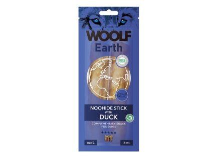WOOLF pochoutka Earth NOOHIDE L Sticks with Duck 85g