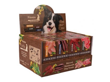 Fitmin dog Purity Snax STRIPES box 4 příchutě 16x120 g