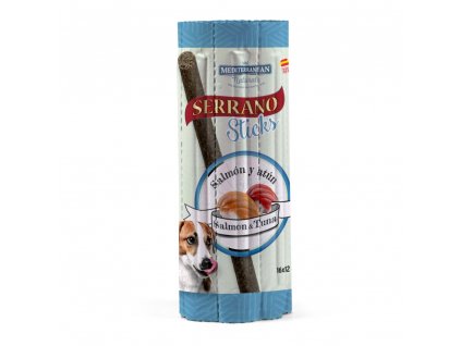 Serrano Dog Sticks Salmon & Tuna, tyčinka 16 x 12 g