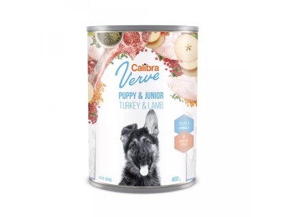 Calibra Dog Verve konz.GF Junior Turkey&Lamb 400g