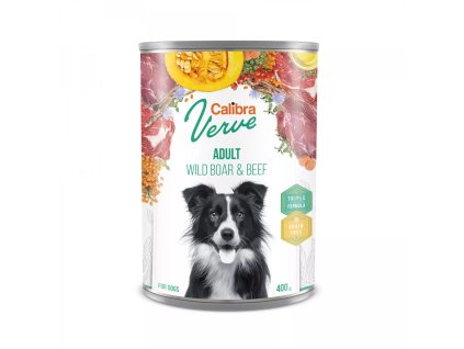 Calibra Dog Verve konz.GF Adult Wild Boar&Beef 400g
