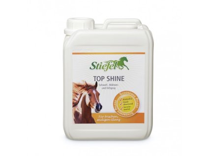 Top shine Kanystr 2,5 l lesk a rozčesávač pro srst, hřívu a ocas koní