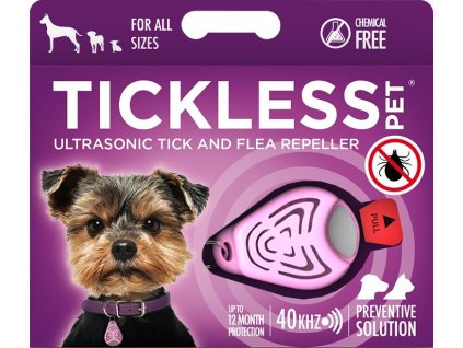 TICKLESS® PET Ultrazvukový odpuzovač proti klíšťatům pro psy růžový