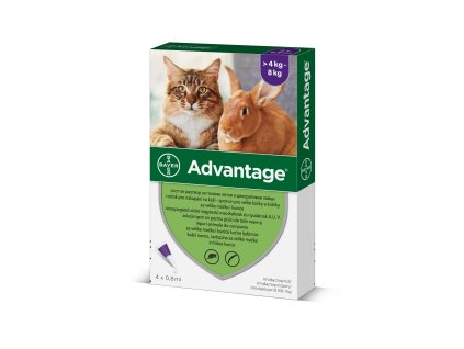 Advantage pro velké kočky a králíky 80mg 4x0,8ml