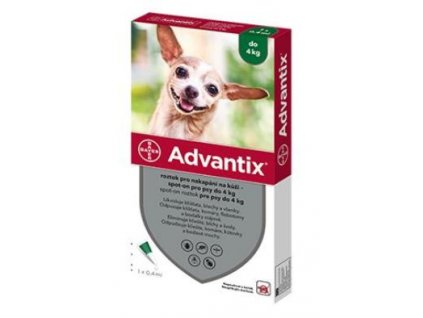 Advantix Spot On 1x0,4ml pro psy do 4kg (1 pipeta)