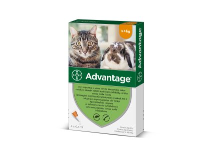 Advantage pro malé kočky a králíky 40mg 4x0,4ml