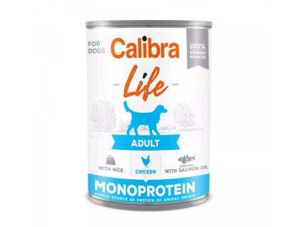 Calibra Dog Life konz.Adult Chicken with rice 400g